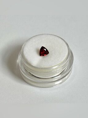 FOR LOCKET: Trillion-cut garnet